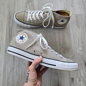 Converse | Chuck Taylor's All-Star tan canvas neutral mids sneakers | MENS 8